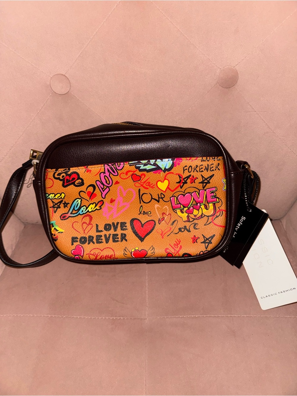 Print crossbody bag